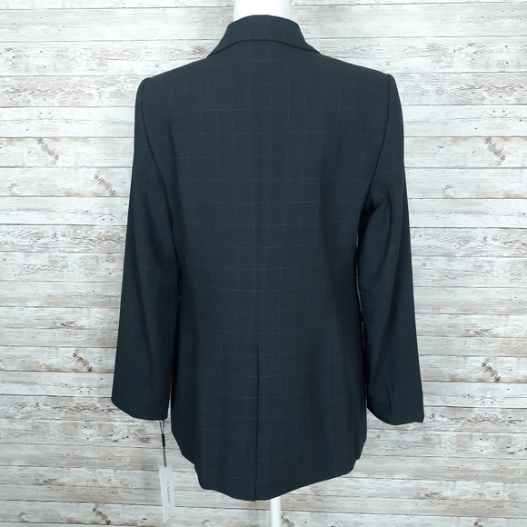 Calvin Klein Womens Suit Jacket Blazer Checked D - Picture 4 of 8